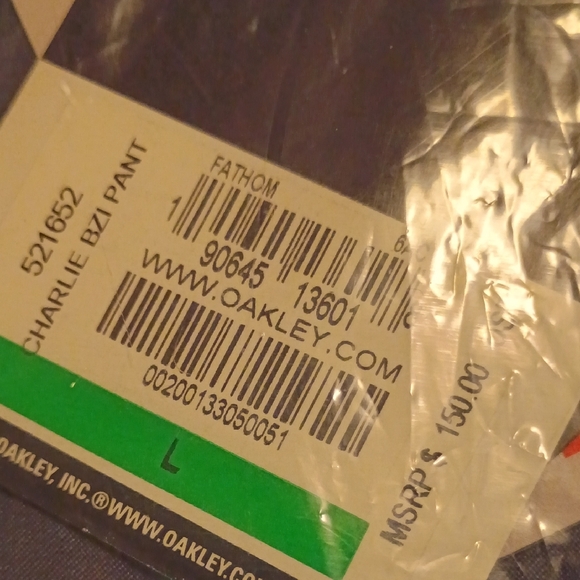 Oakley Snow Pants for Men Large Navy Blue Charlie Biozone NEW WITH TAGS - Picture 2 of 3